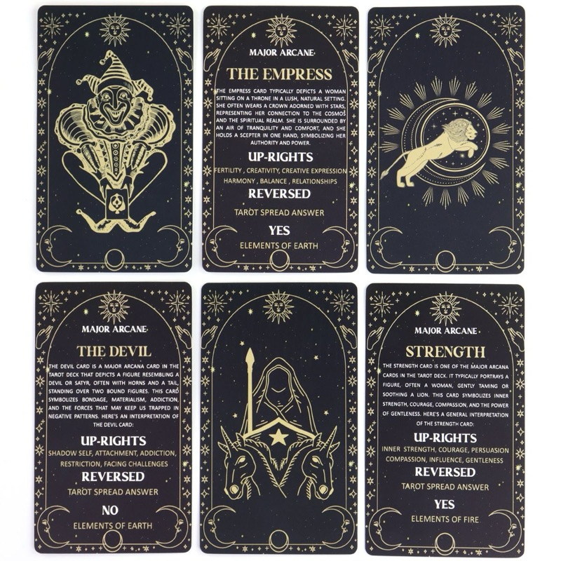 寓意塔羅牌 雙面卡 正面圖像反面關鍵詞 Tarot Meaning Cards | 蝦皮購物