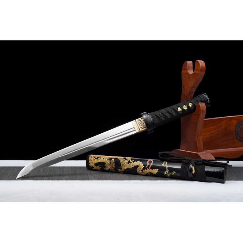【廠家直銷】花纹钢《杀破狼》短刀 武士刀 日本刀 肋差 居合刀 Katana 打刀 協差 日式刀 太刀 未開刃 | 蝦皮購物