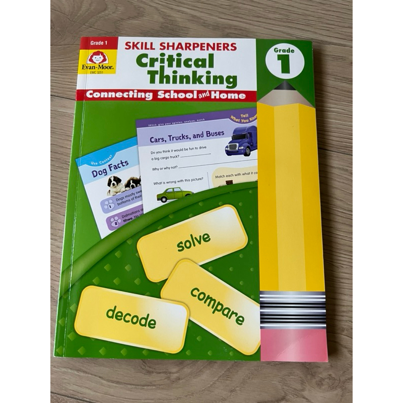 全新 Evan-Moor Skill Sharpeners Critical Thinking Grade 1 | 蝦皮購物