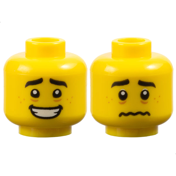 AndyPB 樂高LEGO 黃色 人偶頭/表情/尷尬笑/憂慮 [3626cpb2974] 6384853 | 蝦皮購物
