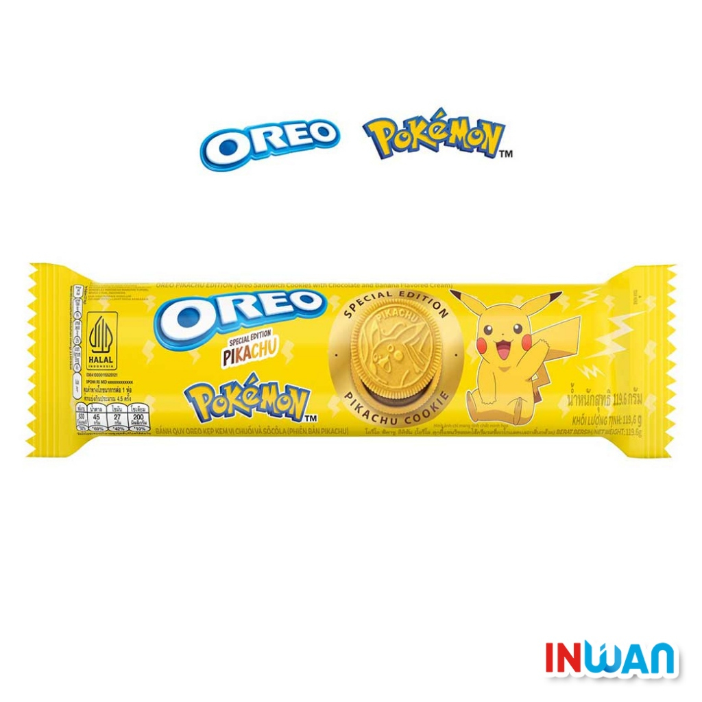 印灣 INWAN 】OREO 奧利奧 寶可夢 RASA PISCOK EDISI POKEMON 香蕉口味 | 蝦皮購物