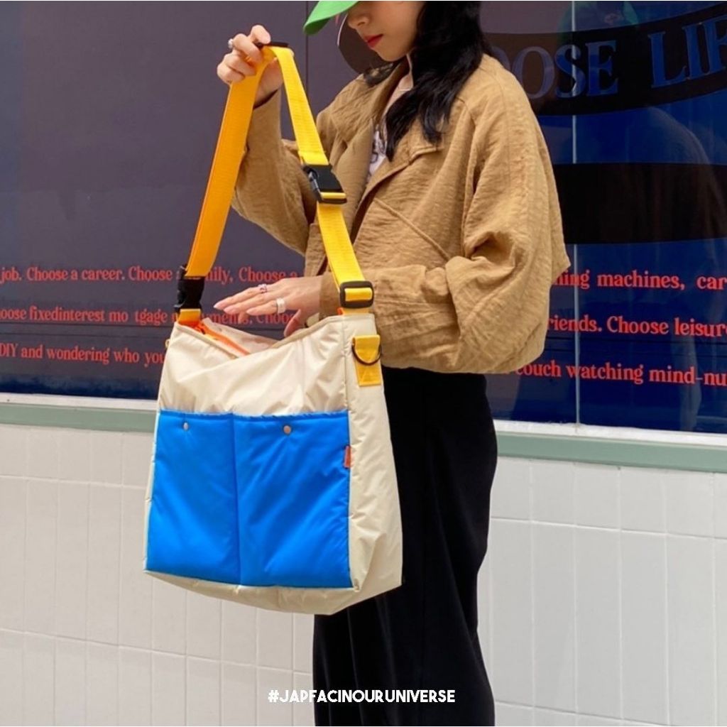 [少量現貨] 泰國品牌ᵀᴴ Japfac 尼龍防潑水 Lively Tote 手提肩背2way包 電腦包 托特肩背包 | 蝦皮購物