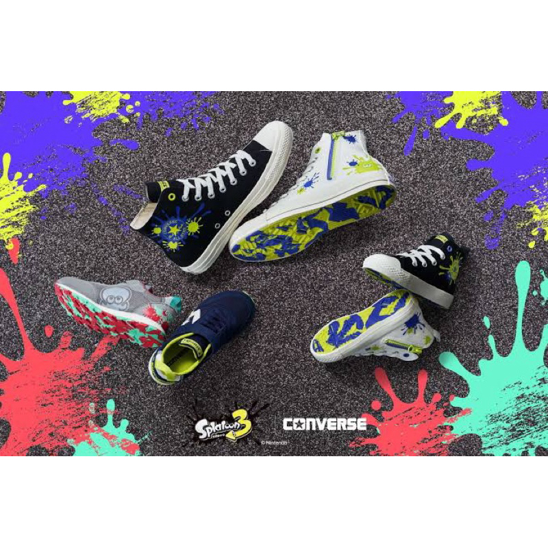 【山羊商店】日本代購 CONVERSE × 斯普拉遁3 聯名鞋款 高筒鞋 運動鞋 Splatoon3 直營店鋪限定款 | 蝦皮購物