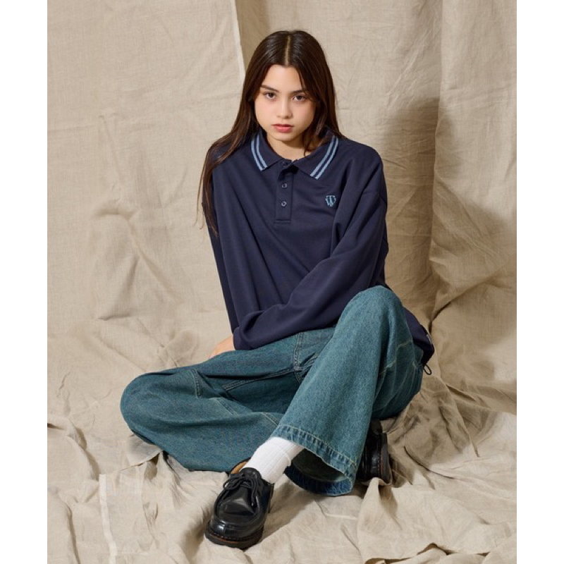 WETTEMPT MOSS STITCH LONG POLO SHIRT | 蝦皮購物