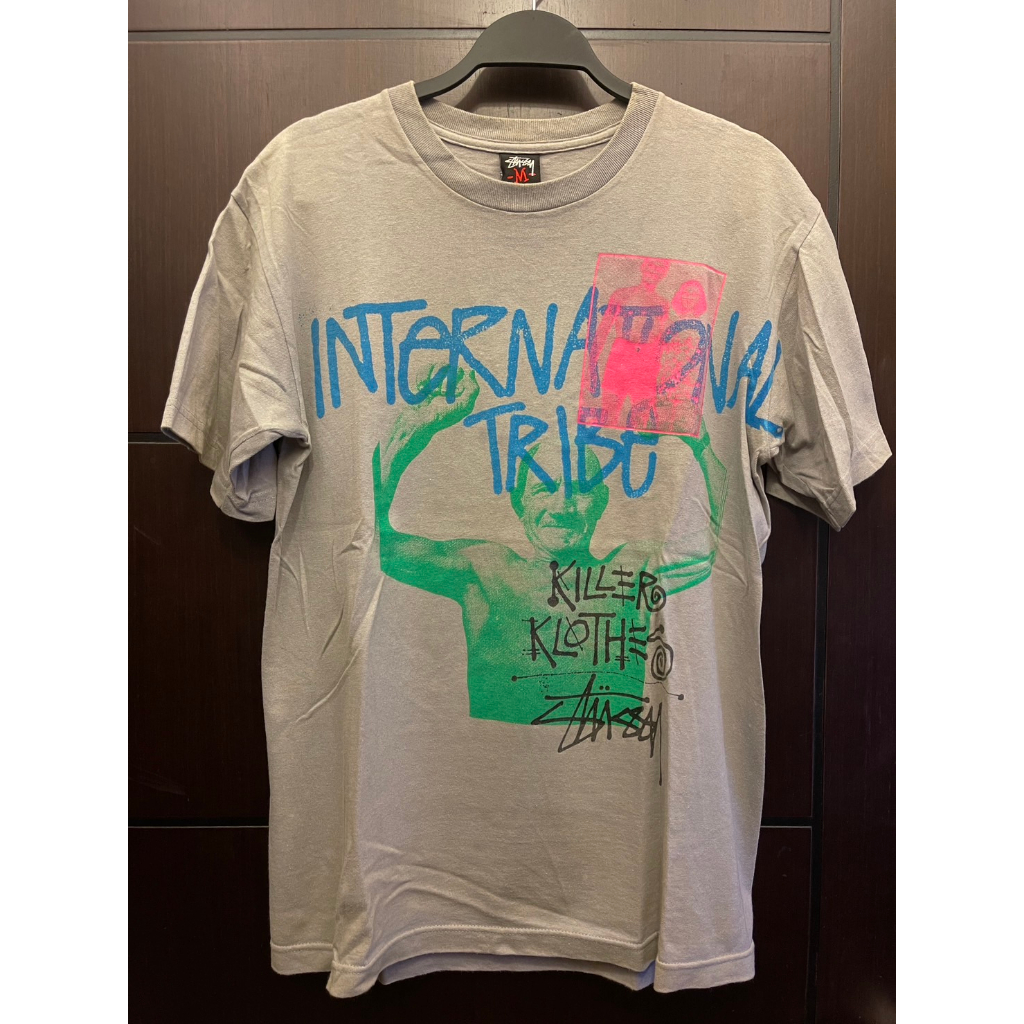 Stussy International Tribe T shirt Vintage Rare 灰色 男【M】