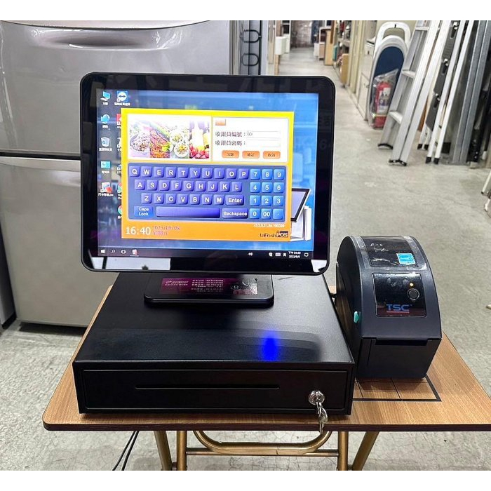 永達二手傢俱生活館/POS機+條碼印表機/餐飲POS機/餐飲專用觸碰POS機/主機+錢櫃/點餐POS機 | 蝦皮購物
