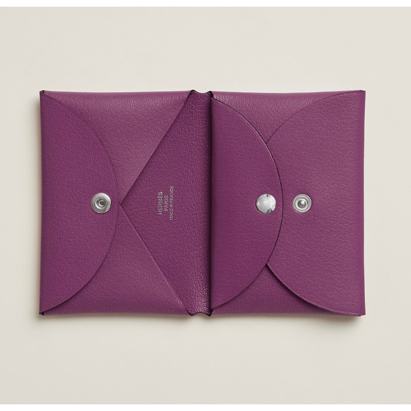 新品同様 HERMES calvi 美味かっ rosepurple