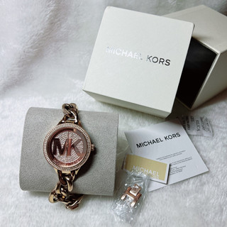 正品 Michael Kors 麻花晶鑽腕錶 原廠實拍影片 不銹鋼錶帶 MK手錶 MK3475 | 蝦皮購物