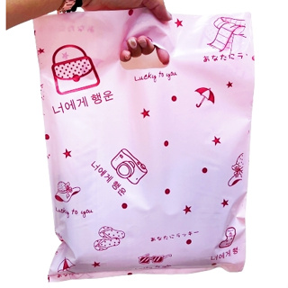 [台中永久] 韓風百貨袋 打洞袋 厚款 台灣製 滑面 手提袋 通用袋 服飾袋 購物袋 禮物袋 塑膠袋 包裝袋 手提袋