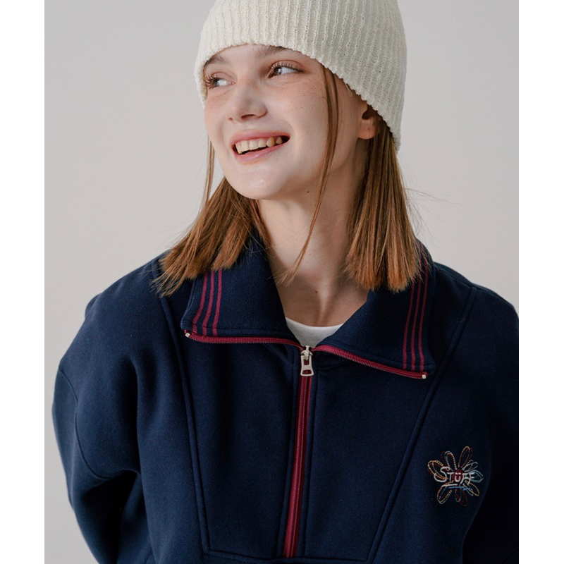 WV PROJECT 長袖翻領雙色半拉鍊STUFFLE ANORAK 刷毛| 蝦皮購物