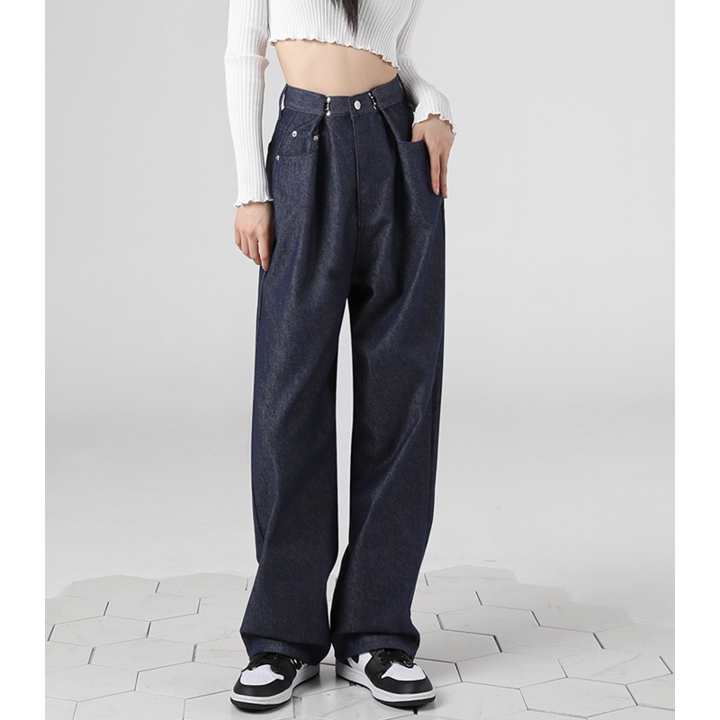 zz韓國代購🇰🇷】 AVANDRESS BUCKLE WIDE DENIM PANTS 牛仔褲寬