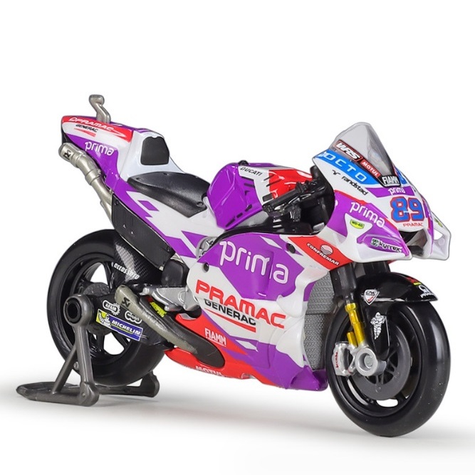 Moto GP 2021 PRAMAC Racing – Maisto 1:18 – Métal, Pneus Caoutchouc, Suspension – Collection