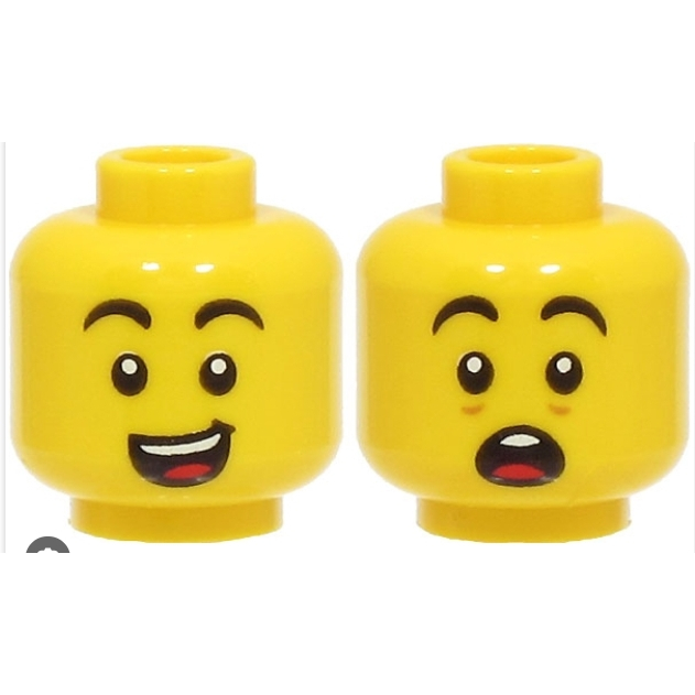 正版LEGO 人臉1-9 張嘴微笑 震驚表情 雙面 6317298 | 蝦皮購物