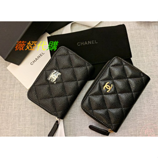 CHANEL Calfskin Plain Leather Long Wallet Logo Coin Cases (AP0216 Y01864  C3906, AP0216 Y01588 C3906)