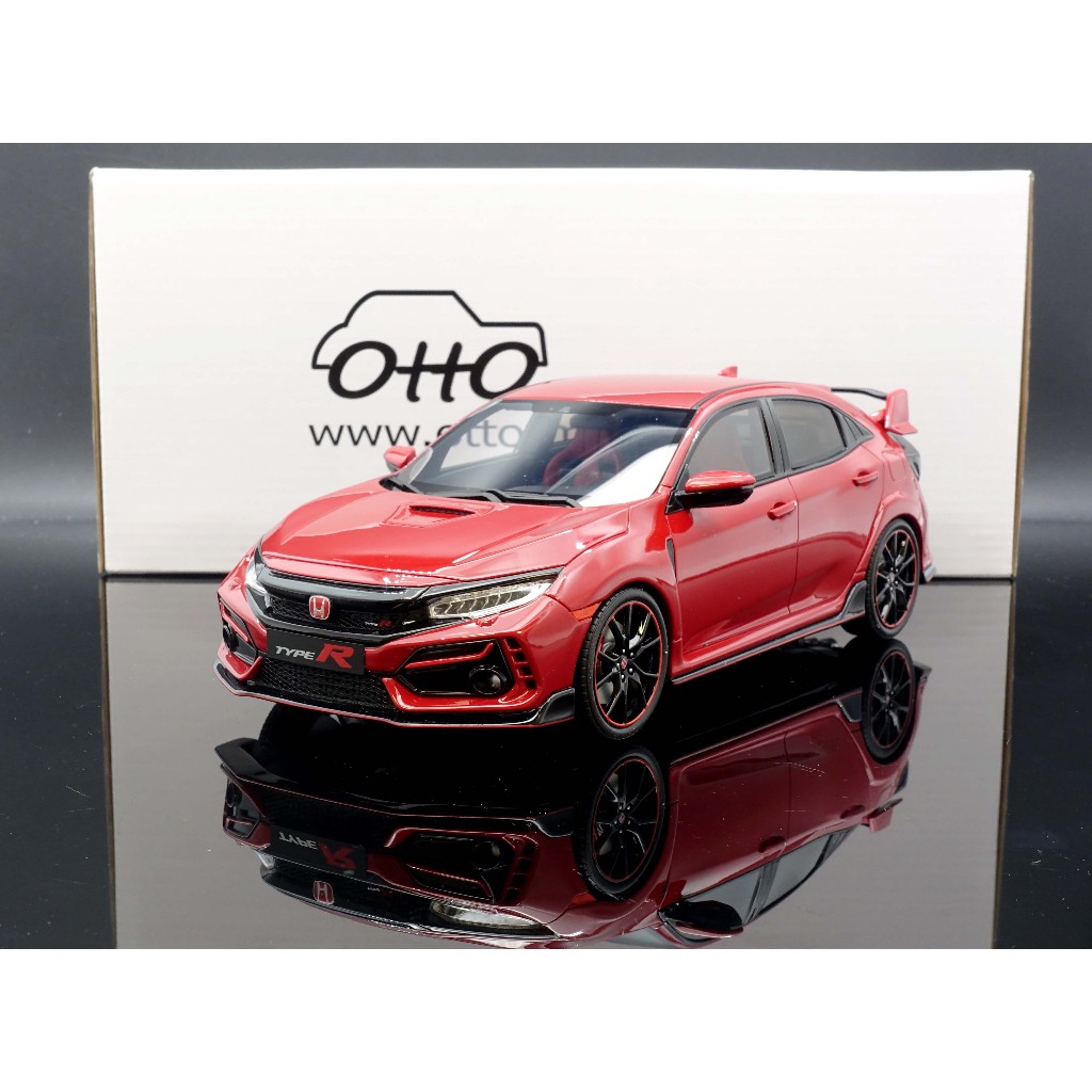 1/18 HONDA CIVIC Type R FK8 red modified umbau Rays white wheels Otto Ottomobile EUR 219,00