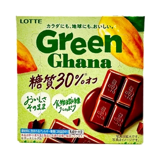 LOTTE樂天 Ghana加納可可製品(減糖30%) 12枚入【Donki日本唐吉訶德】