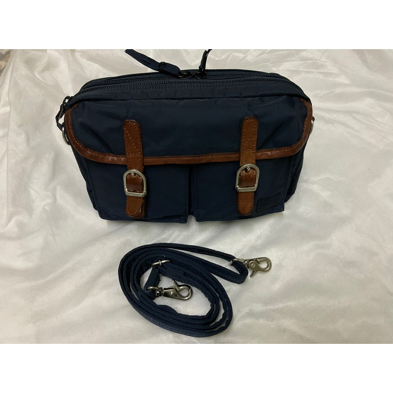 【廃盤品】HEAD POTER MASTERNAVY 美品Head Porter Master Navy 深藍色超稀有絕版小型斜背包斜肩包郵差包