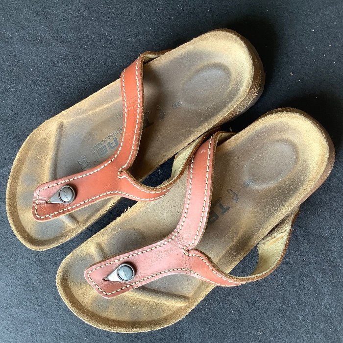 德國Birkenstock勃肯 棕色夾腳涼鞋 日本限定版Tatami 尺寸39