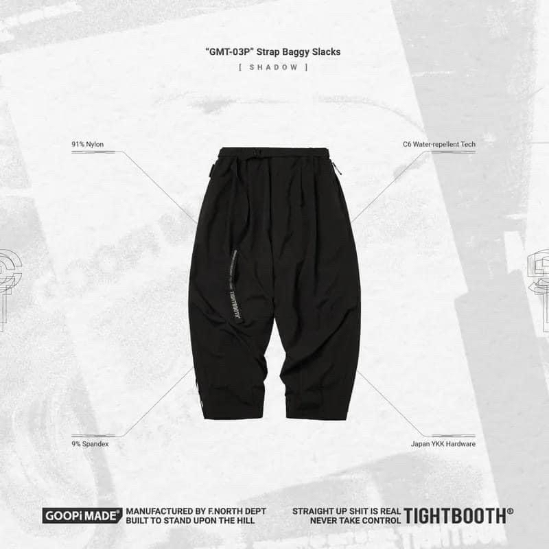 售出)Goopi x tightbooth “GMT-03P” Strap Baggy Slacks