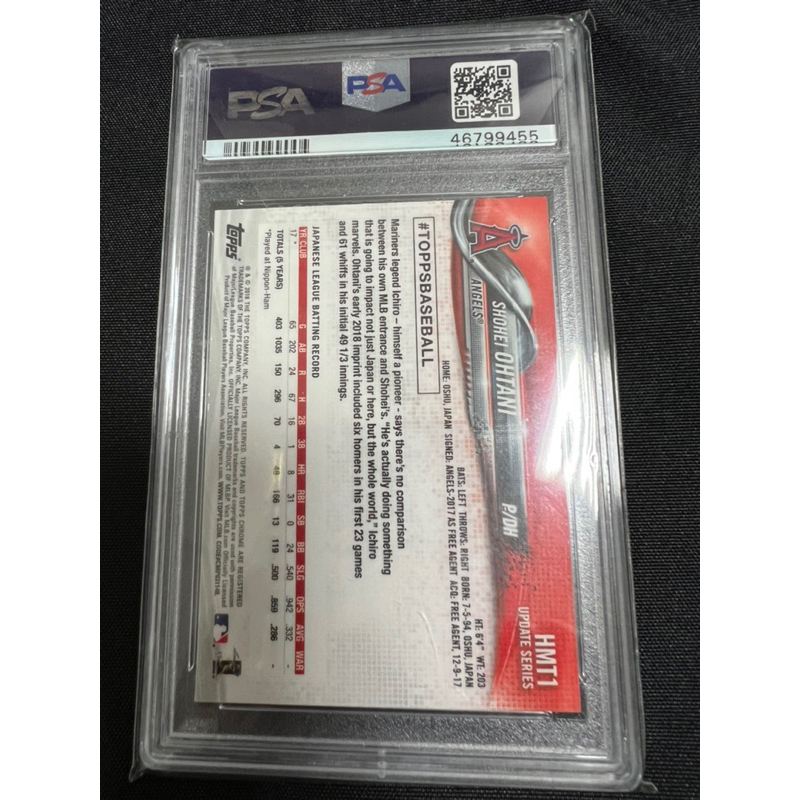 2018 Topps Chrome Update Base Ohtani RC PSA 9 大谷翔平RC新人年球員卡| 蝦皮購物