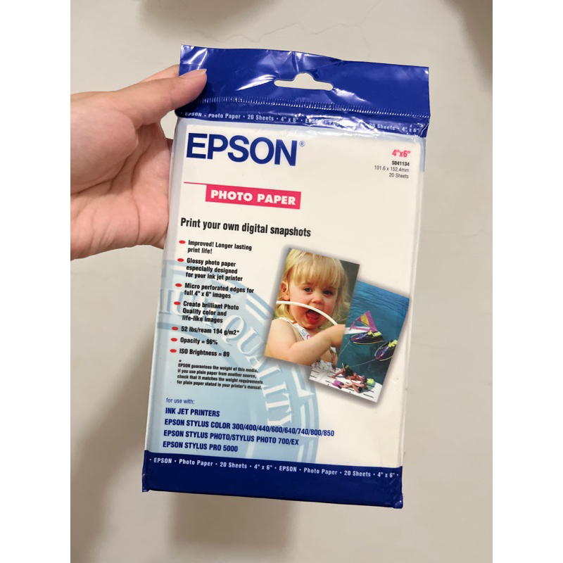 Epson噴墨印表機專用4x6 photo paper空白相紙（二手） 蝦皮購物