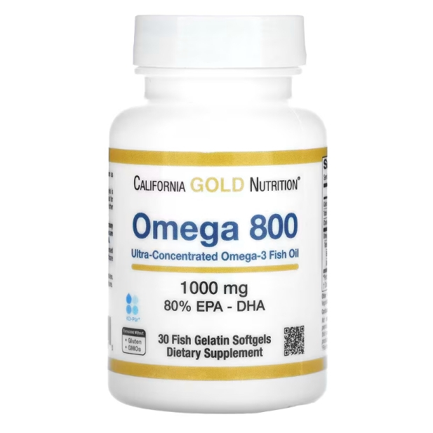 California Gold Nutrition, Omega 800 特濃縮 Omega-3 魚油 30粒 | 蝦皮購物