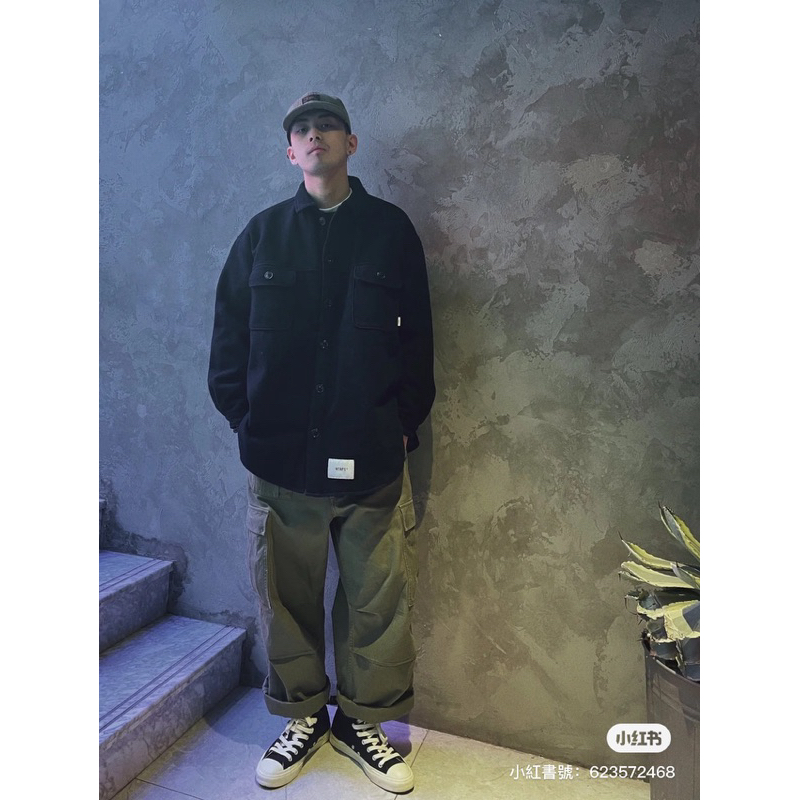 WTAPS 21AW WCPO 01 JACKET 深藍 內裡鋪棉 側口袋 襯衫外套 L