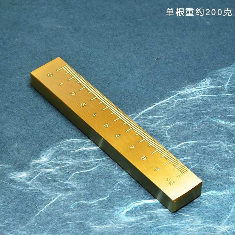 大號純黃銅鎮紙定製刻字文房四寶壓書法鎮尺壓紙書鎮文鎮創意定做