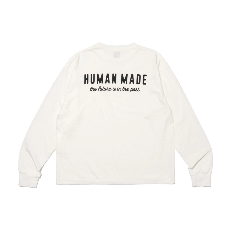 全新HUMAN MADE 24SS GRAPHIC L/S T-SHIRT 北極熊繡章背後字體薄