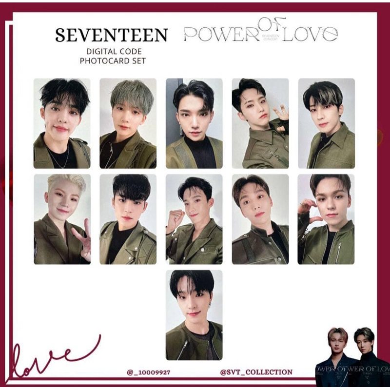SEVENTEEN POWER OF LOVE DVD 數位版小卡| 蝦皮購物