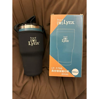 【Lynx】 304不鏽鋼真空環保隨行杯(附布套) 飲料外帶杯 .冰霸杯 .三陽股東會紀念品