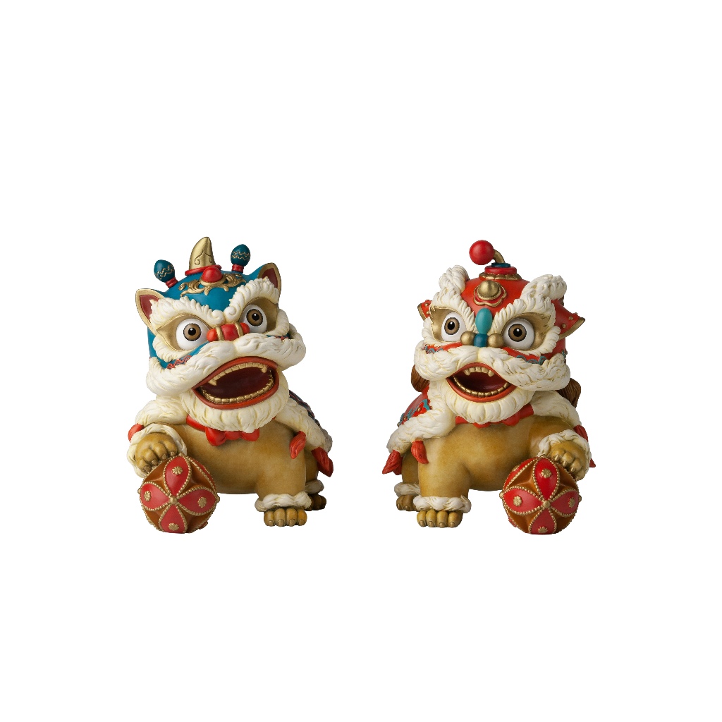 銅作TUMZUO 獅舞吉祥 高溫著色 彩色顏料手繪 全黃銅手工打造 銅雕 居家裝飾 收藏 送禮 自用 擺設 裝設 | 蝦皮購物