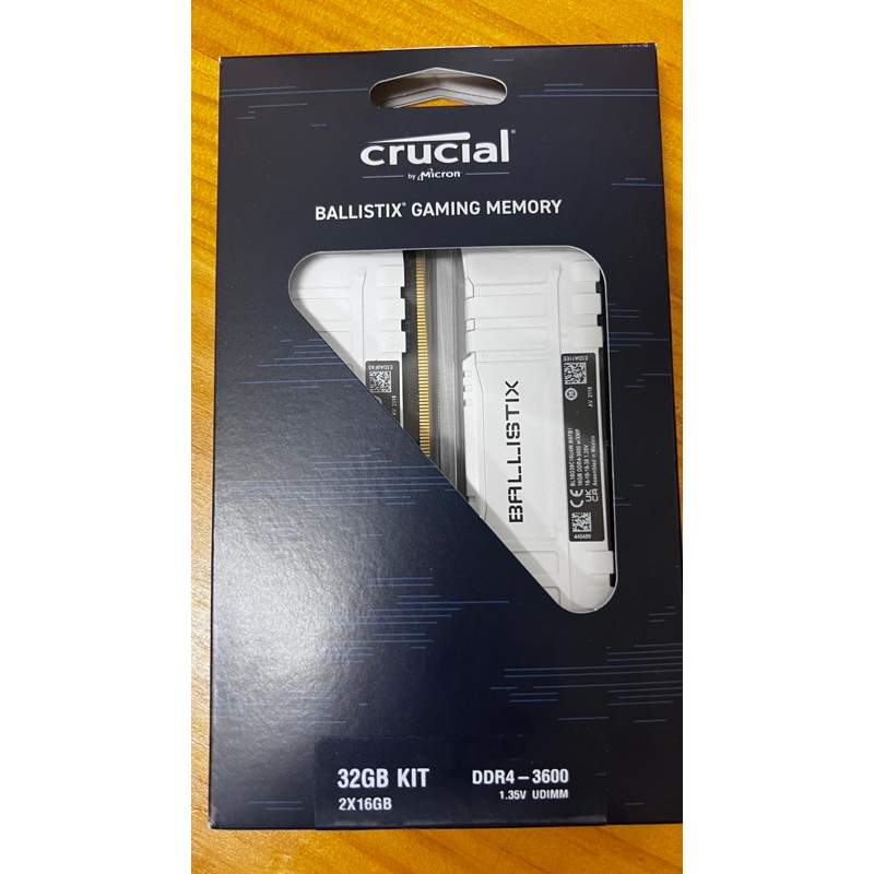 美光 crucial ballistix ddr4 3600 32g / 16x2 / cl16 | 蝦皮購物