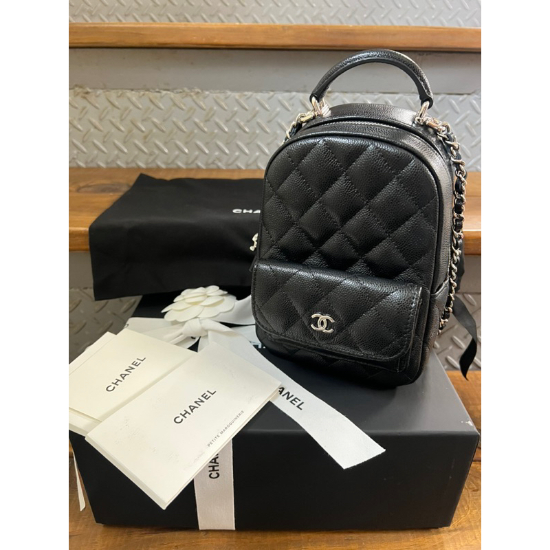 [Chanel] Chanel 24P Lambskin Fragment Case Coin Card Coin Pocket COCO Mark Black [Used] [Authenticated and Guaranteed Authentic] 215224
