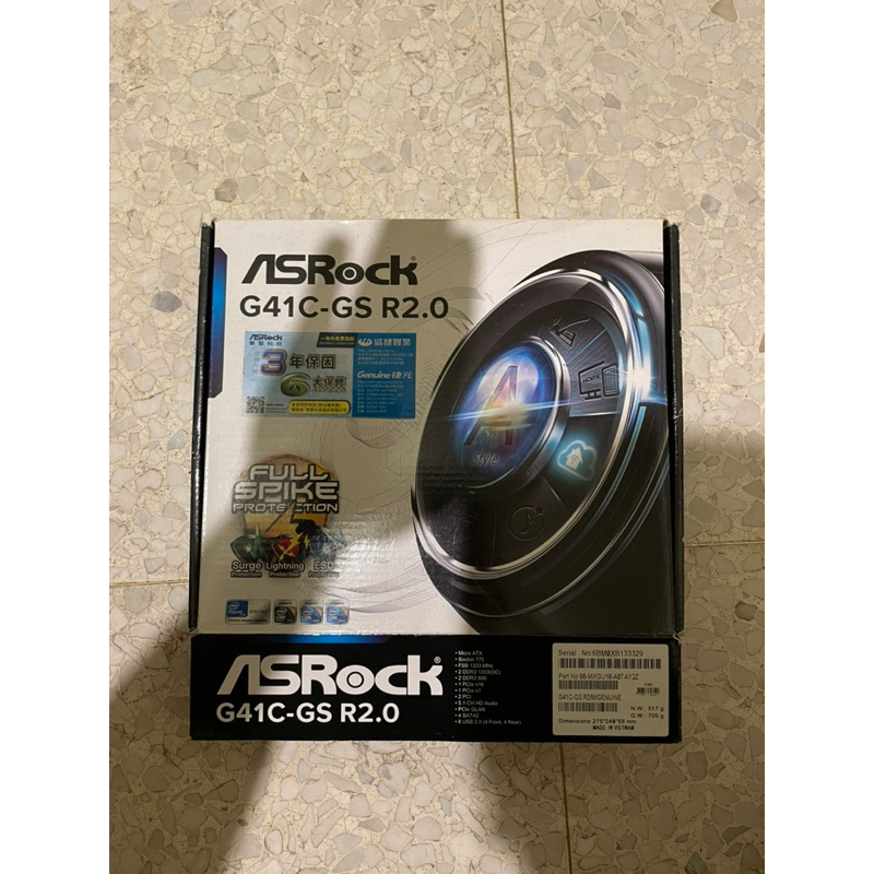 華擎 ASROCK G41C-GS R2.0 主機板 | 蝦皮購物