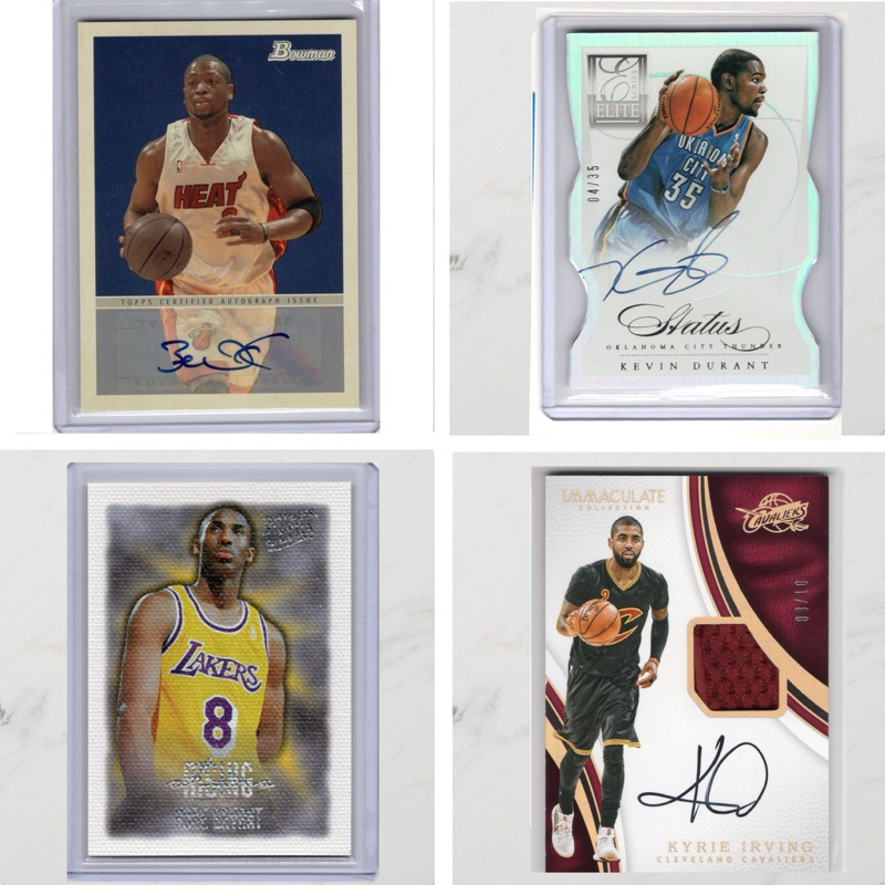 [球員卡：簽名卡] 各式NBA 球星 簽名 新人卡 RC：Dwyane Wade Irving Kobe KD | 蝦皮購物
