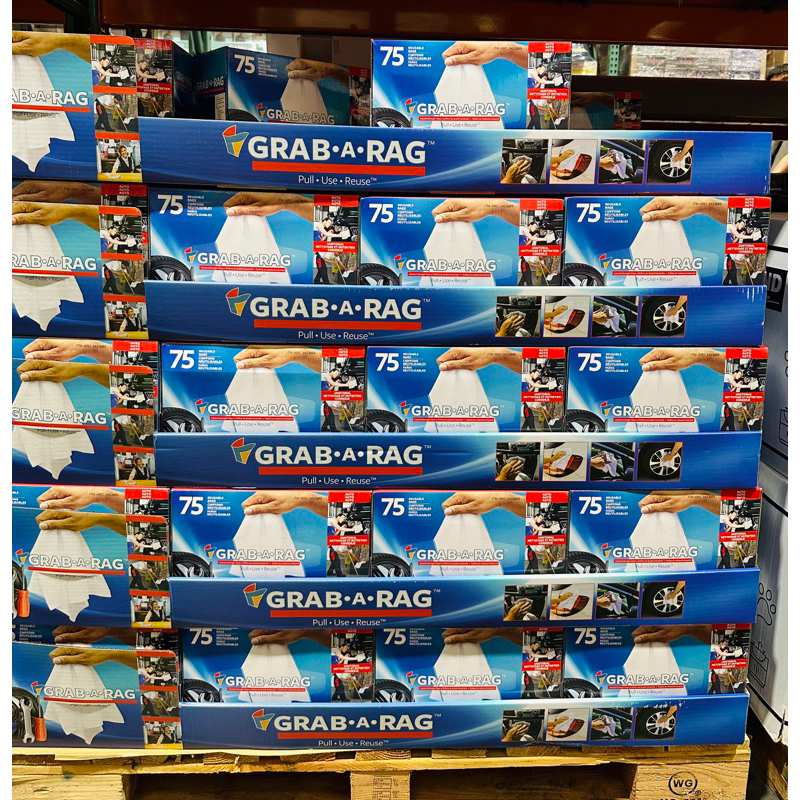 「Costco代購」好市多 GRAB-A-RAG 拋棄式超細纖維擦拭布 每盒75抽 #1433889 | 蝦皮購物
