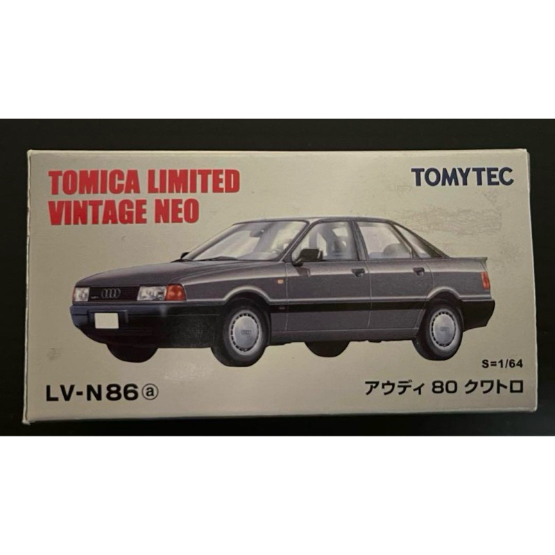 TOMY TOMICA TOMYTEC TLV LV-N86a N86a奧迪AUDI 80 QUATTRO 86a