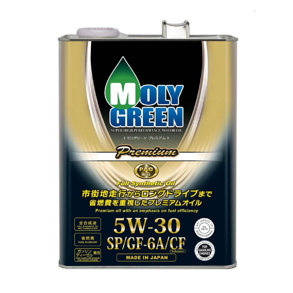 MOLY GREEN PREMIUM 5W-30 全合成機油4L｜日本原裝進口綠魔機油| 蝦皮購物