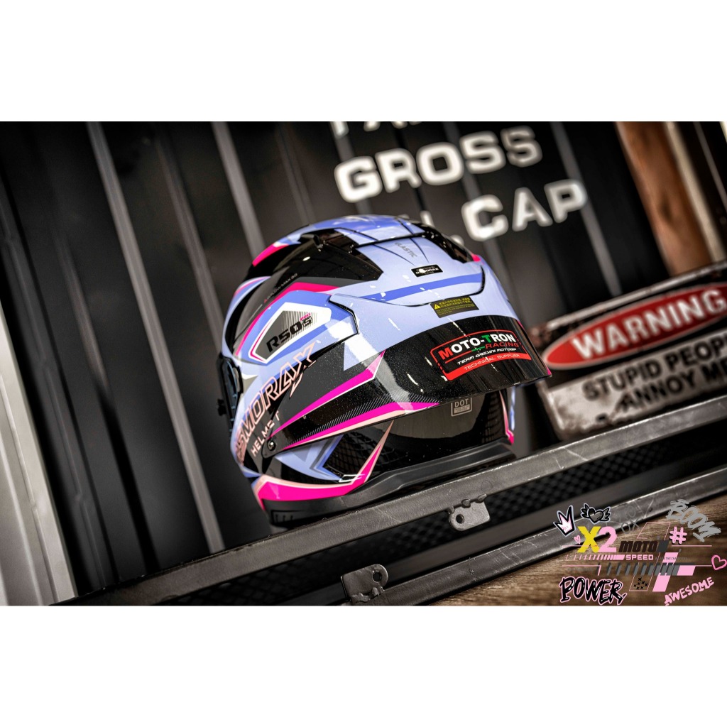 💟X2 Moto💟 Rsmorax® R50s Pro Moto-Tron MC7 黑/藍/粉 加大尾翼 | 蝦皮購物