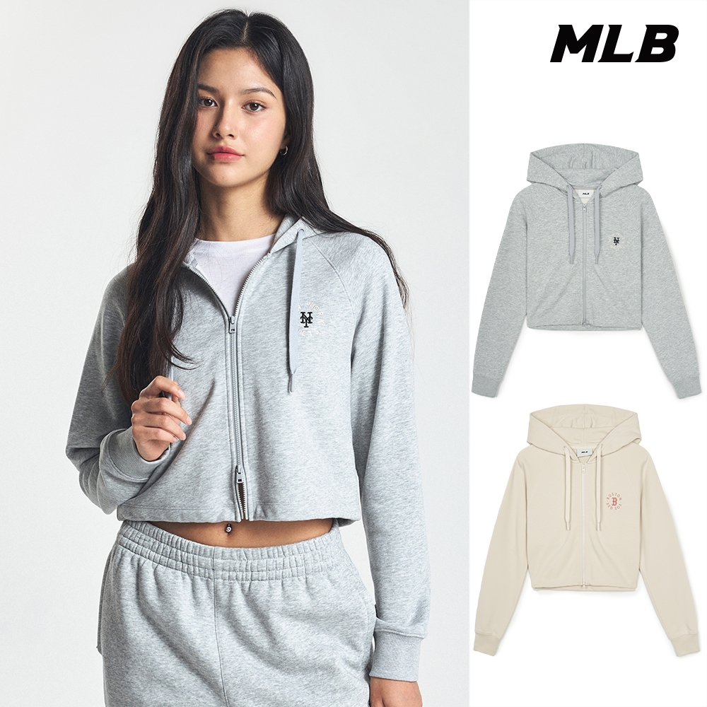 MLB 女版 拉鍊連帽外套 大都會/紅襪隊 (3FTRB0344-兩款任選)【官方旗艦店】 | 蝦皮購物