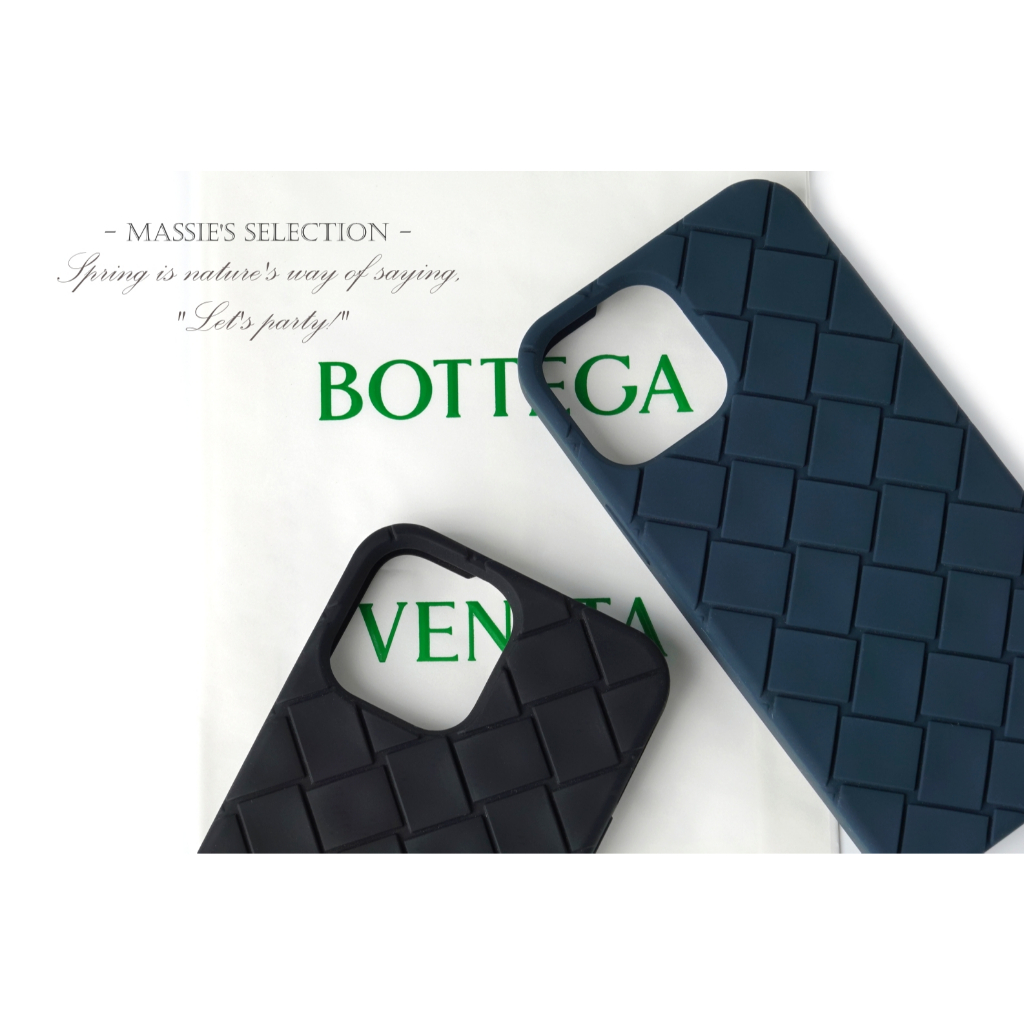 黑色/ Bottega Veneta Iphone 13 Pro Max BV 手機殼編織BV手機殼LX