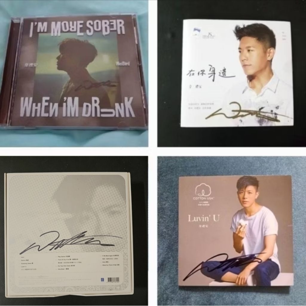 韋禮安親筆簽名我醉清醒有所畏硬戳專輯鳥日子在你身邊單曲CD Sounds of