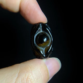 老礦天珠　佛眼 楽天市場】【老礦天珠 金剛鳳凰眼天珠 約39mm×12mm 金剛 鳳凰眼