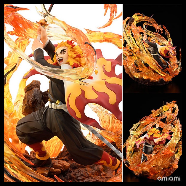 Mine公仔 日版 DX豪華版 BellFine 鬼滅之刃 炎柱 煉獄杏壽郎 火焰特效 1/8 PVC D7033 | 蝦皮購物