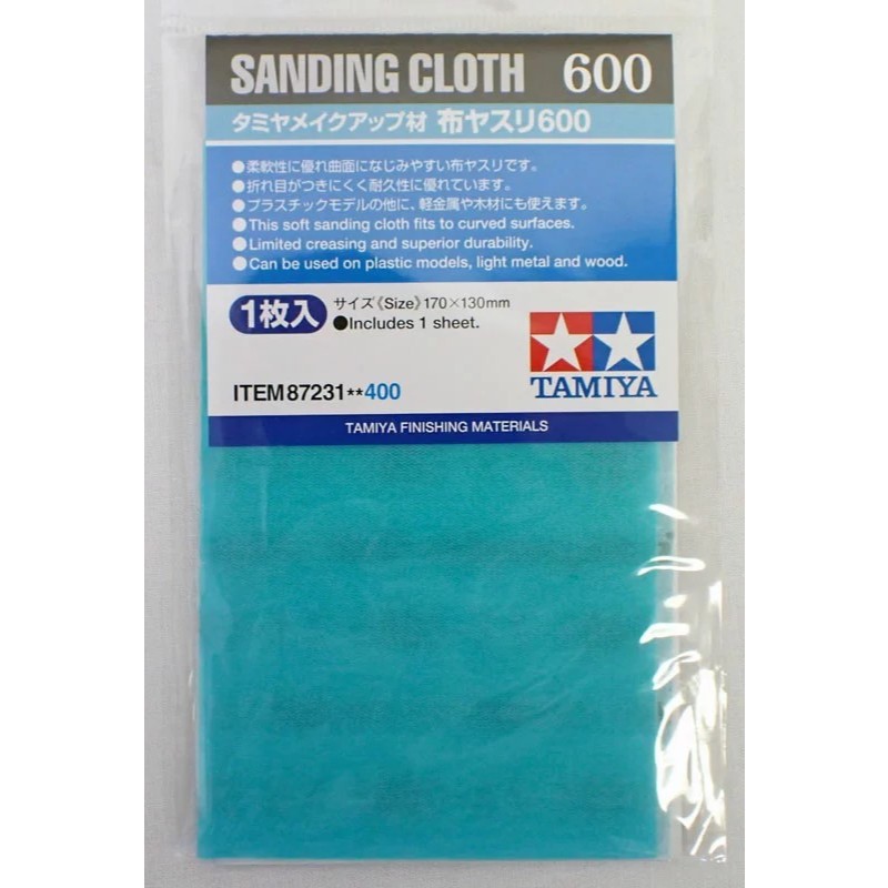 【喵喵模型坊】TAMIYA 立體曲面拋光研磨 乾濕兩用布砂紙 #600番 (87231) | 蝦皮購物