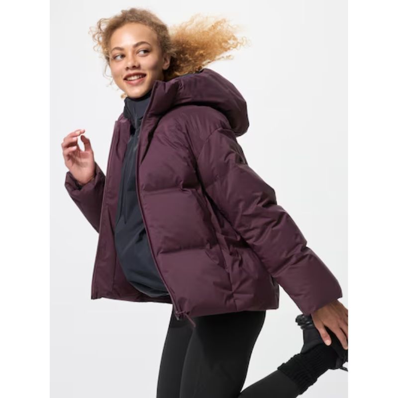  连帽羽绒外套大衣 xs码 聚酯纤维 BURBERRY 巴寶莉Harrowden 格紋細節連帽羽絨外套(黑色/附腰帶