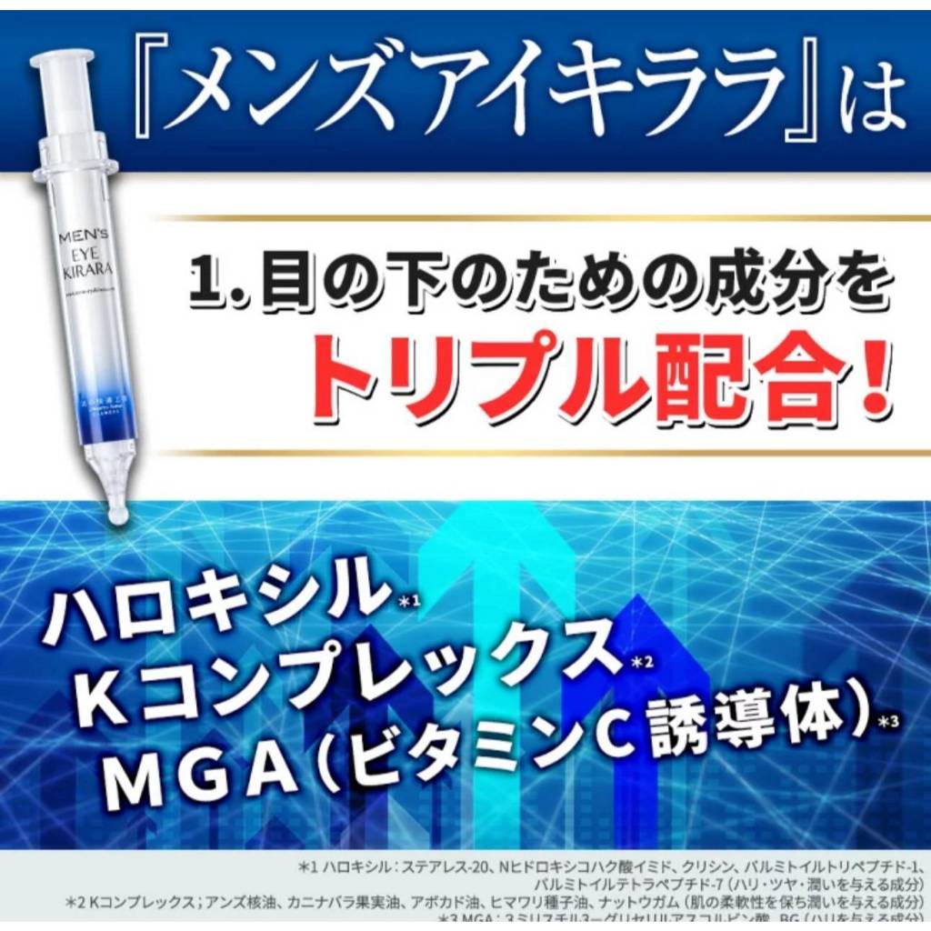 日本直送北的快適工房MEN'S EYE KIRARA 型男愛用眼下專用眼霜男性版EYE