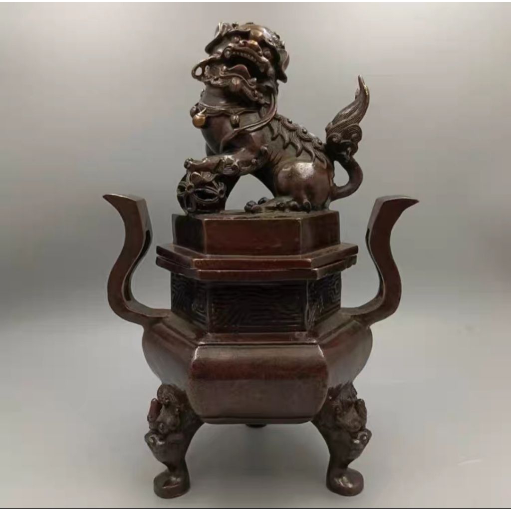 台灣現貨+預購復刻博物館藏【御龍博山爐】∴ 【朱雀博山爐】 仿古錯金