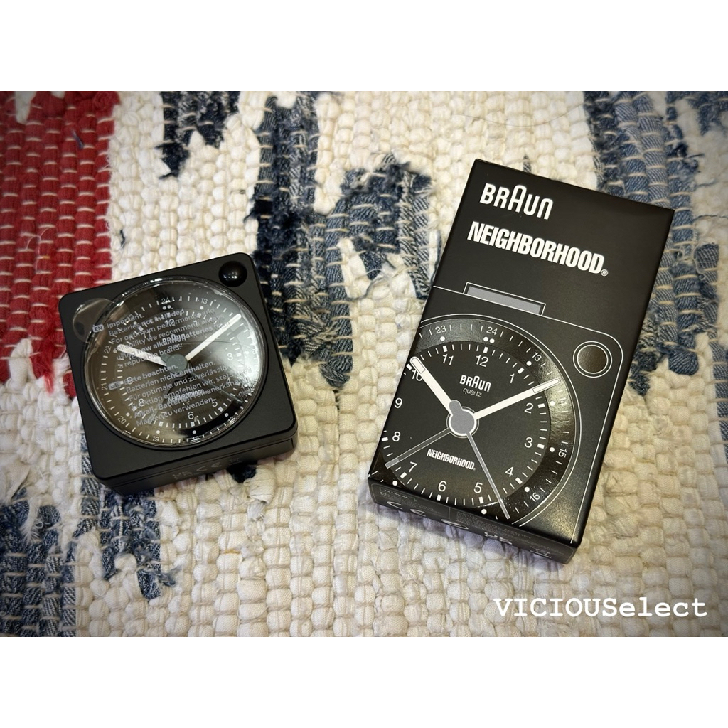 全新現貨NEIGHBORHOOD NH X BRAUN BC02X 聯名鬧鐘時鐘黑色| 蝦皮購物